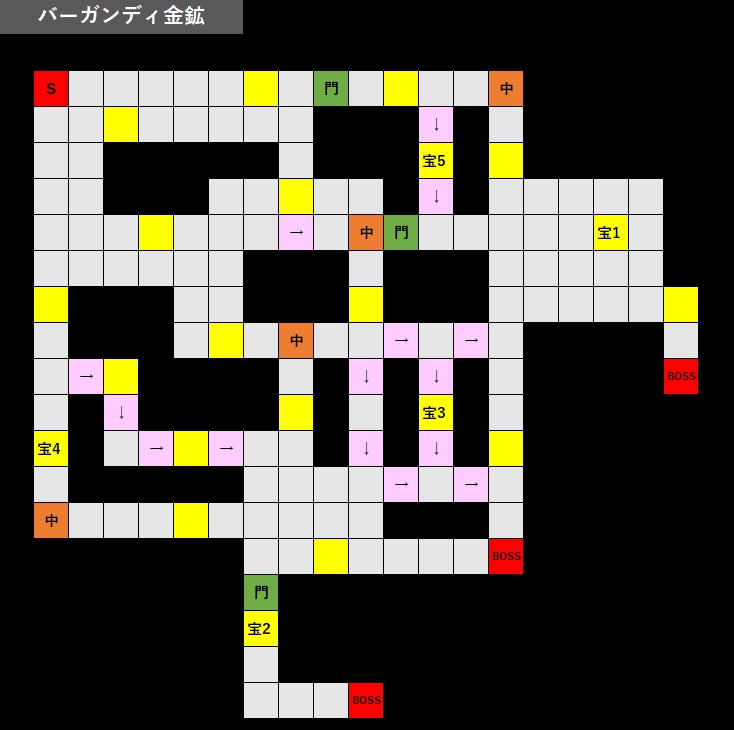 バーガンディ金鉱 マップ