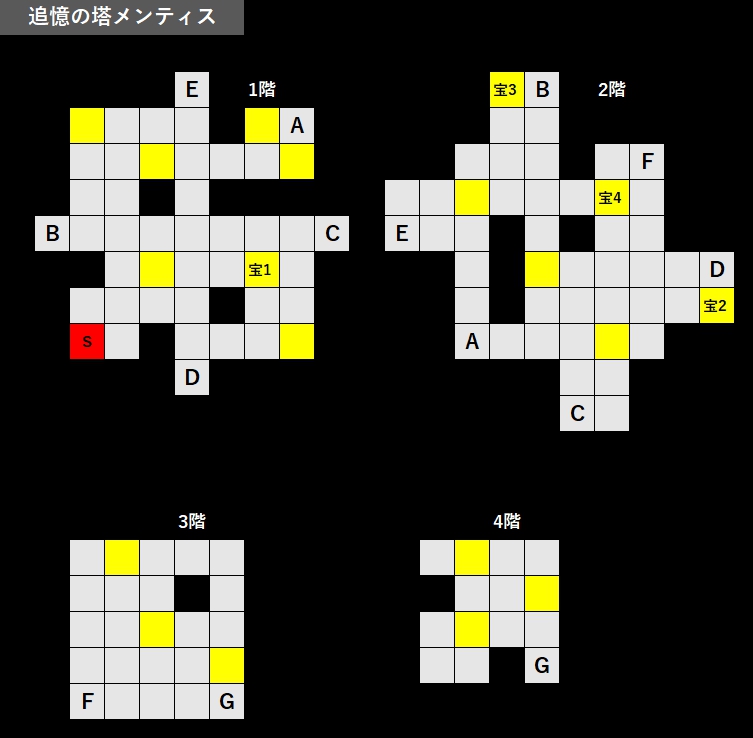 追憶の塔メンティス マップ